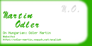 martin odler business card